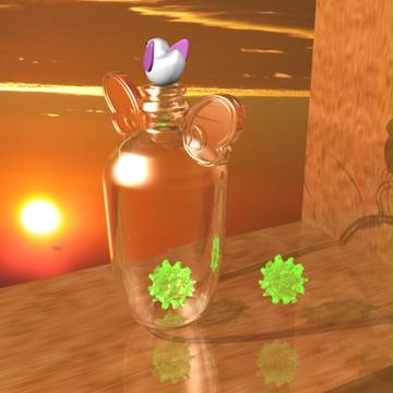 アニメ　「こばと。」　の瓶　（３Ｄ）