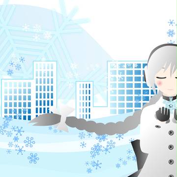 雪降る街