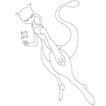 ミュウツー線画