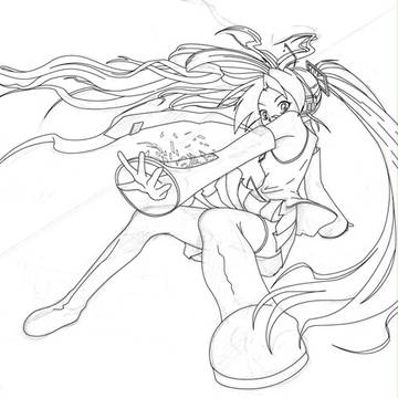 初音　下絵