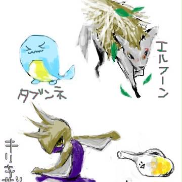 1ﾐﾘも知らない私が名前のｲﾒｰｼﾞだけでBWﾎﾟｹ描いてみた