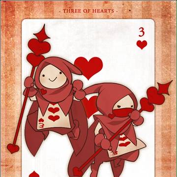 THREE OF HEARTS