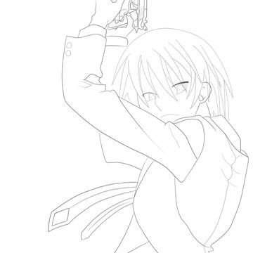 遠山キンジ　線画