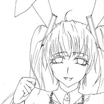 うさみく　線画