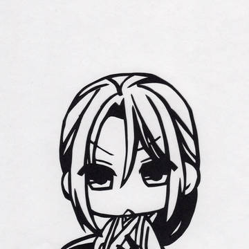 薄桜鬼土方　切り絵
