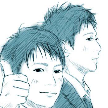 カメラ目線で