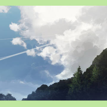 空と山
