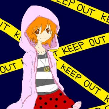 【手書きのKEEP　OUT】パーカー【塗ってみた】