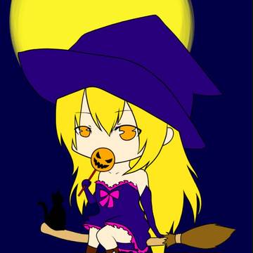 【魔女っ娘】ハロウィン【塗ってみた】