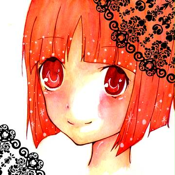 暇人の描いた赤井林檎ちゃん＾＾