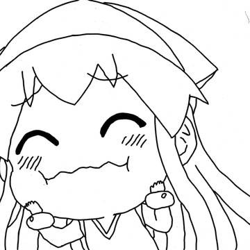 ミニイカ娘　線画
