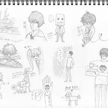 腹話さん　落書き