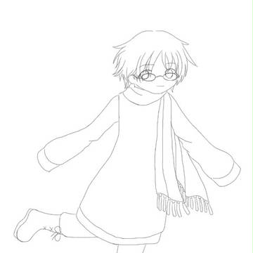 男のコ線画
