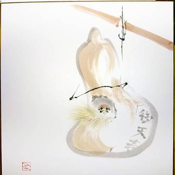 色紙ー子スズメ