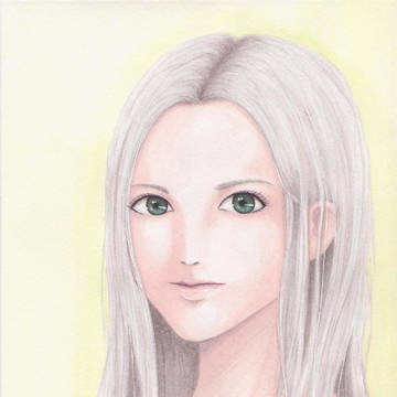 灰色の髪の少女