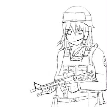 SWAK部隊　早苗隊長(下書き)