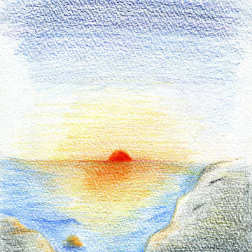 夕日