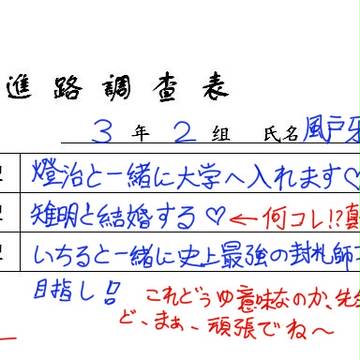 うちの主人公の進路調査表