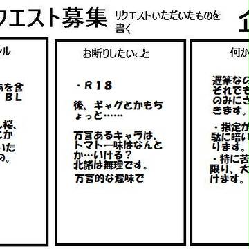 小説リクエスト【終了しました】