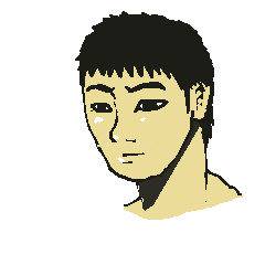 少しうつむき加減