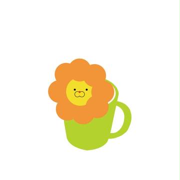 カップの中に何かいる。