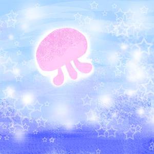 ピンクのクラゲ