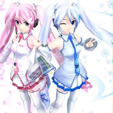 桜＆雪