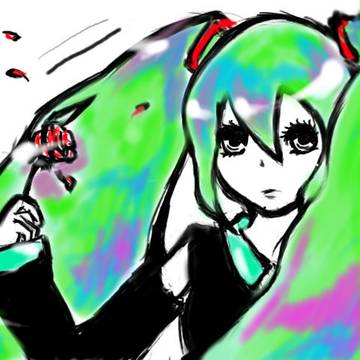 相方が描いたミク