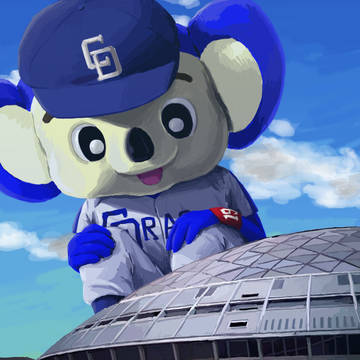見下ろすドアラ