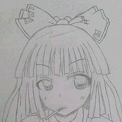 落書き妹紅(-.-)y-~