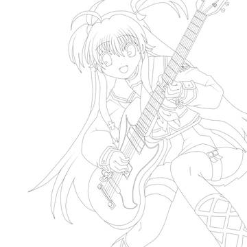 ユイにゃん線画