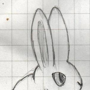 ウサギ　…と何か