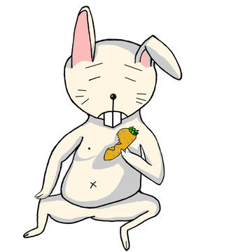 年賀状用うさぎ