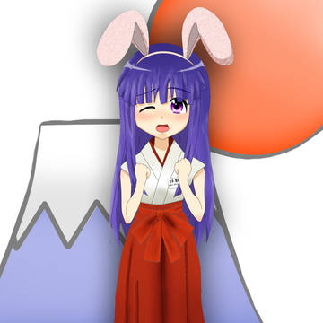 梨花ちゃんが巫女さん　年賀状