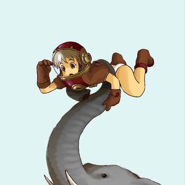 象と少女