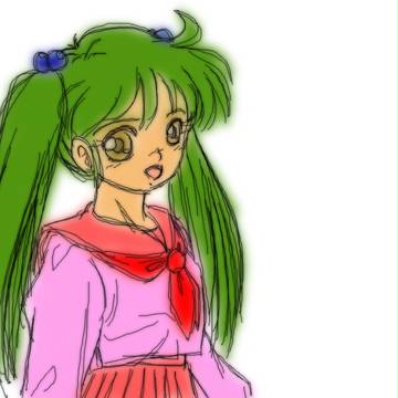 マウスでお絵描き＜女の子２＞