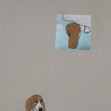 Basset hound in the sky