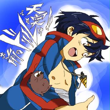 色紙に描いてみたをPCで塗ってみた