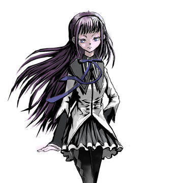 あけみほむらさんは何に寄りかかっているんでしょうか？