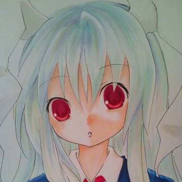 色紙に描いたうどんげ