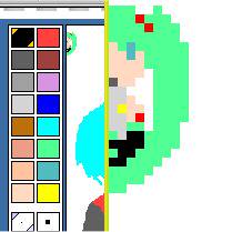 【ドット絵】のぞきみく【拡大部分つき】