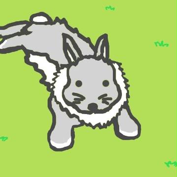 寝そべるうさぎ