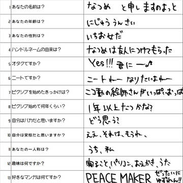 pixivユーザーに100の質問