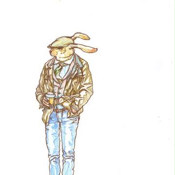 2011年賀状ウサギ