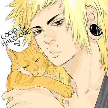 cooper and his cat, handsome!
