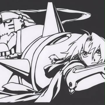 エドさん＆アルさんを切り絵