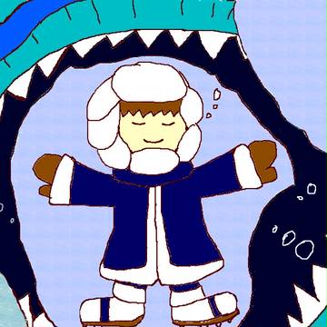 氷の上で昼寝･･･