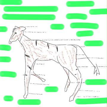 シマウマと馬の合成獣：ウマシマウマ