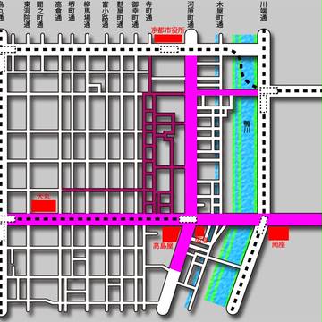 【誰得】京都四条通・河原町通軽車両交通規制図