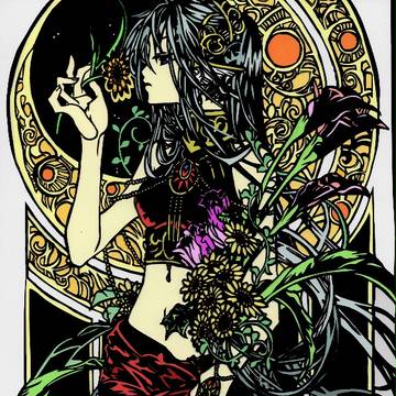 切り絵を塗ってみた２
